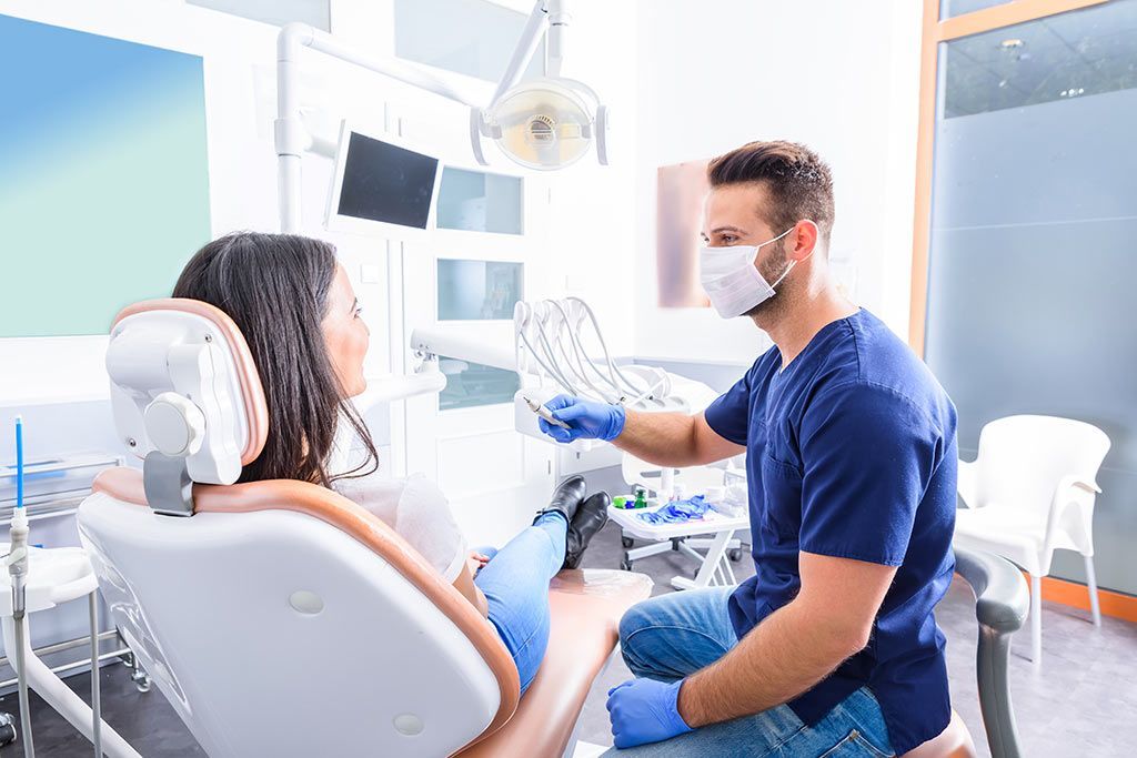 Dentist treating a patient